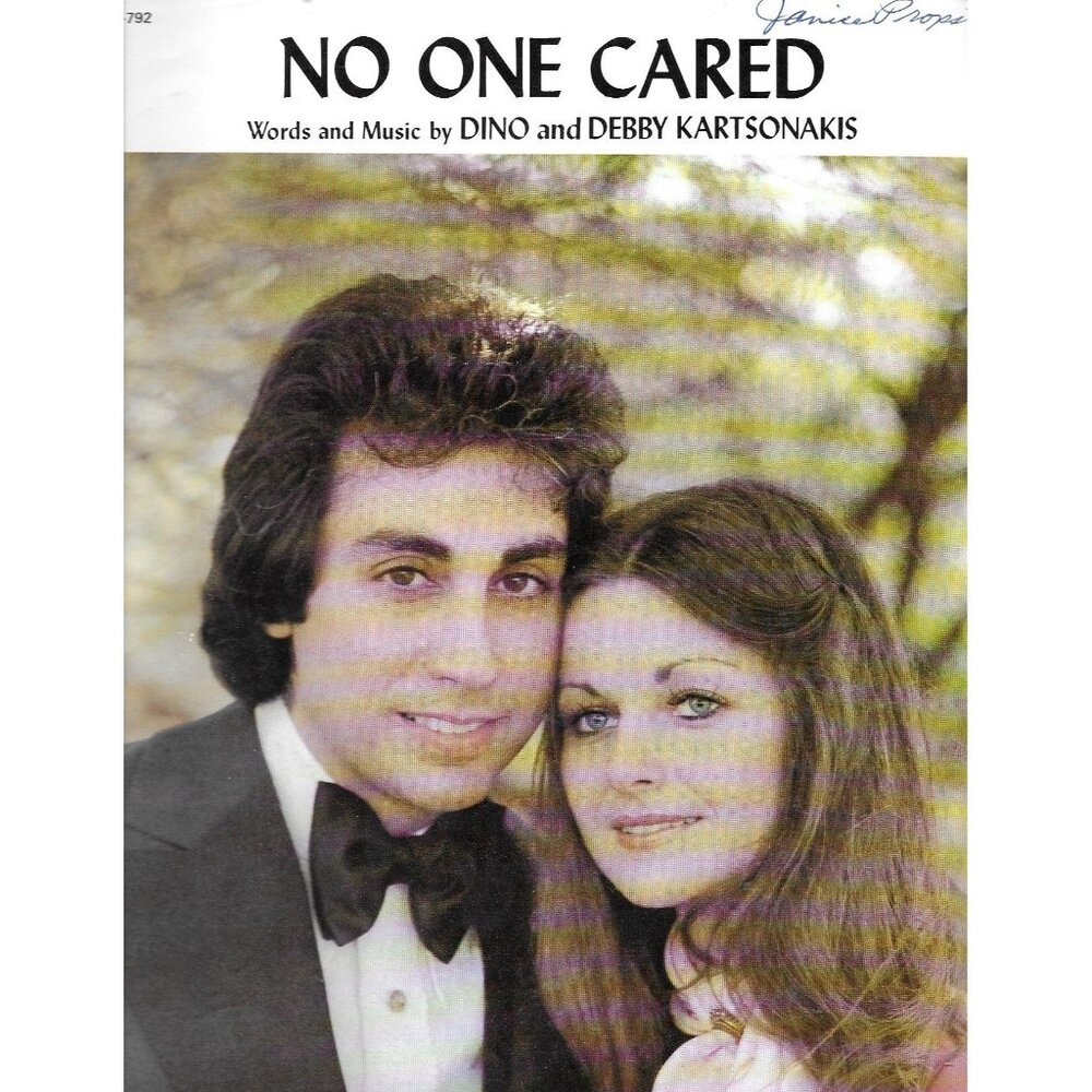 No One Cared Sheet Music 1975 Dino & Debby Kartsonakis Gospel Piano Vocal